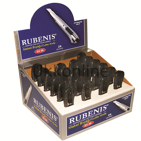 RUBENİS MAKET BIÇAĞI SX-96 METAL İNCE KİLİTLİ