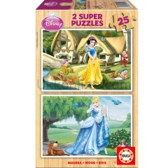 15591/EDU 2x25 prç SINDIRELLA VE PAMUK PRENSES /Educa Puzzle