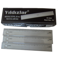 YILDIZLAR CETVEL PLASTİK MERCEKLİ 30cm 10