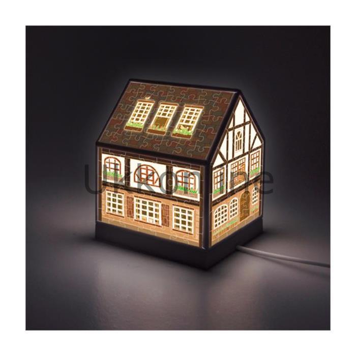 Pintoo R1006 Puzzle 3D  Işıklı Ahşap Ev