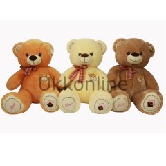 PJH12113-43 PELUŞ 43 CM  KURDELALI OTURAN AYI
