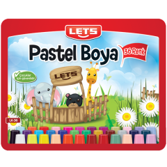LETS PASTEL BOYA 36 RENK PLASTİK ÇANTALI