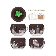 Pintoo K1004 Puzzle 3D Saksı Modern Mimari
