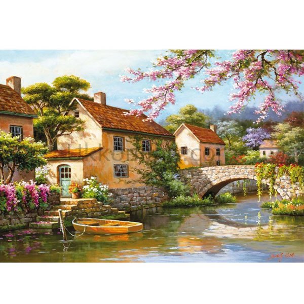 15813/EDU 1500pcs KÖYDEKİ KANAL /Educa /1500 parça puzzle