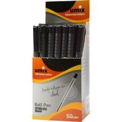Umix Ball Pen 0.7 Mm 50'Li Kutu - Siyah