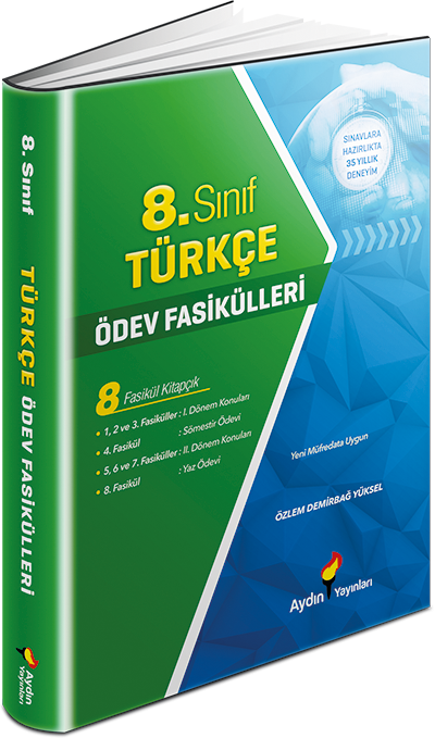 Ortaokul 8 Türkçe Ödev Fasikülleri Aydın Yayınları