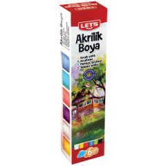 LETS AKRİLİK BOYA 6 RENK ANA RENKLER 25MG