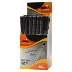 Umix Ball Pen 1.0 Mm Siyah 50'li Kutu