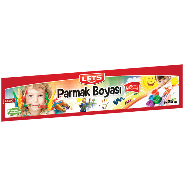 LETS PARMAK BOYA 25mG 6 RENK
