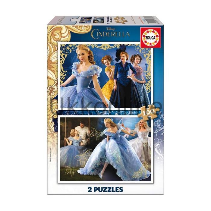 Educa Çocuk Puzzle Simli Karton 2X100 Cindirella