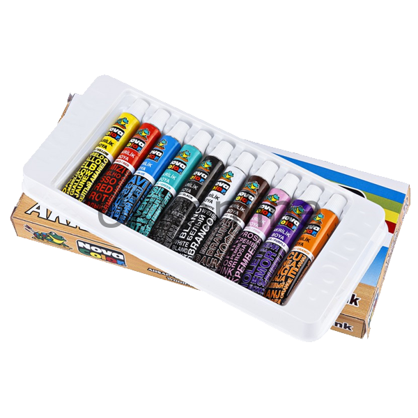 NOVA COLOR AKRİLİK BOYA 10 LU TÜP 7 gr