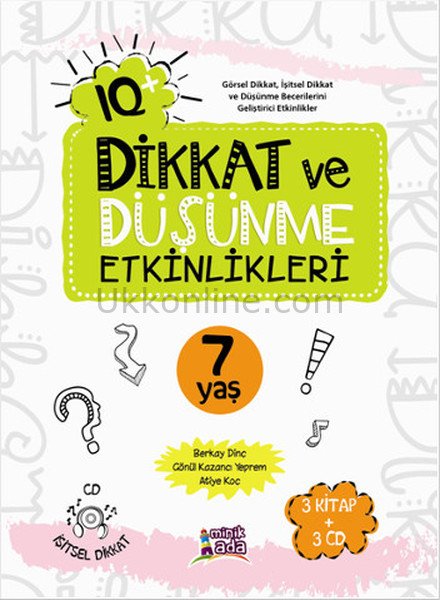 IQ DİKKAT VE DÜŞÜNME ETKİNLİKLERİ 7 YAŞ ( 3 KİTAP-3 CD)