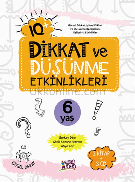 IQ DİKKAT VE DÜŞÜNME ETKİNLİKLERİ 6 YAŞ ( 3 KİTAP-3 CD)