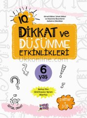 IQ DİKKAT VE DÜŞÜNME ETKİNLİKLERİ 6 YAŞ ( 3 KİTAP-3 CD)