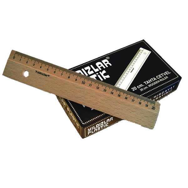 YILDIZLAR AHŞAP CETVEL 20cm 90