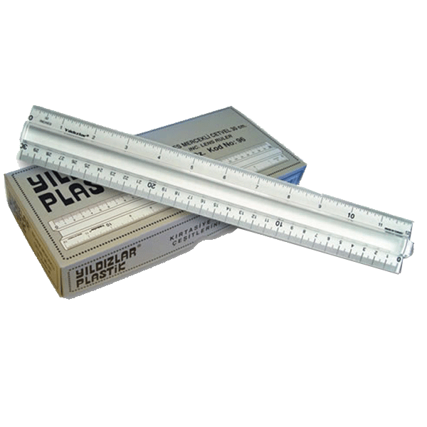 YILDIZLAR CETVEL PLASTİK İNcES MERCK 30cm 96