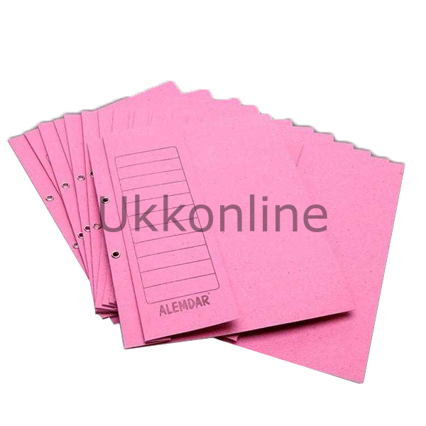 ALEMDAR KARTON DOSYA YARIM KAPAK PEMBE 400