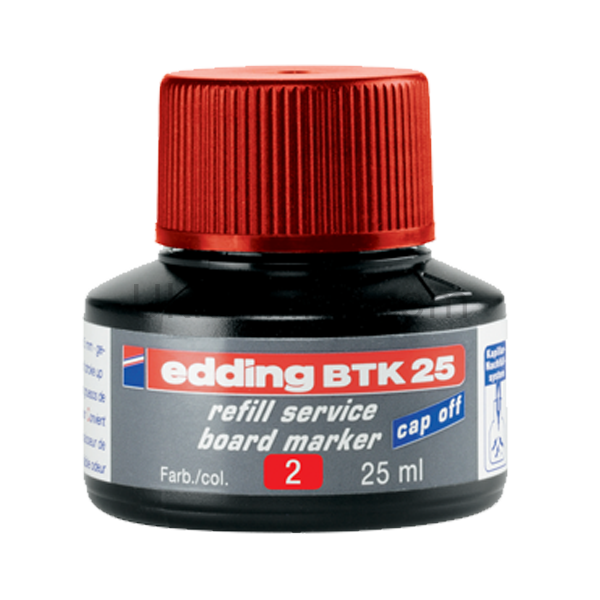 EDDİNG TAHTA KALEM MÜREKKEBİ 25 ml KIRMIZI
