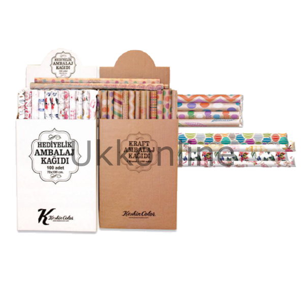 K.COLOR  AMBALAJ KAĞIDI 70-100 TEKLİ RULO KRAFT