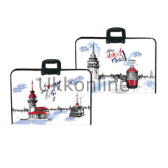K.COLOR MY CİTY İSTANBUL FERMUARLI ÇANTA (PP) 35-5