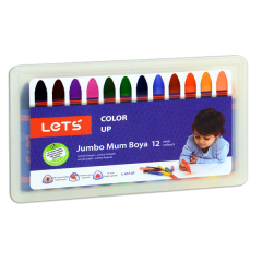 LETS MUM BOYA 12 RENK JUMBO PLASTİK KUTU