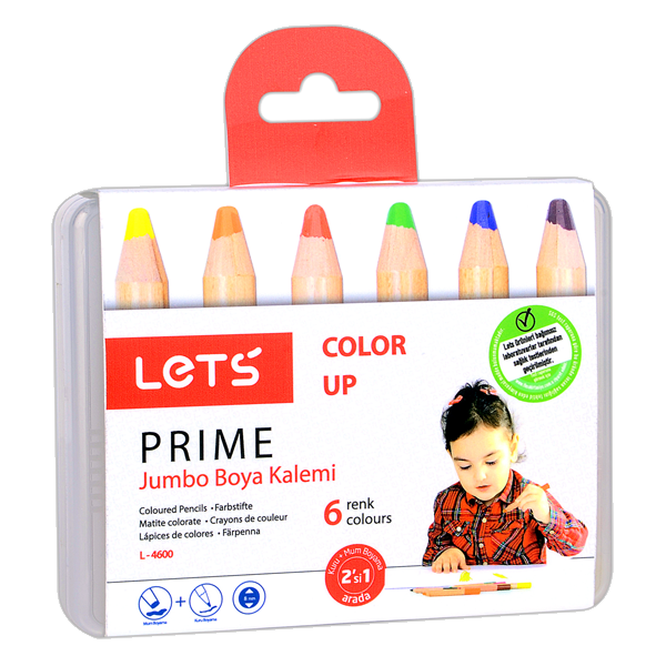 LETS BOYA KALEMİ 6 RENK PRİME JUMBO