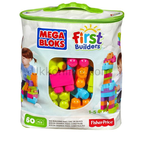 CYP66 MEGA BLOKS/60lı Blok Torbaları Yeşil FirstBuilders 1-5 yaş