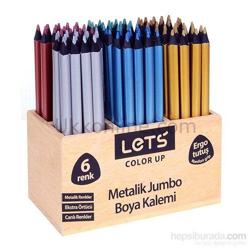 LETS BOYA KALEMİ 6 RENK METALİK AHŞAP