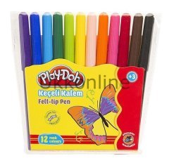 PLAYDOH PLAY-KE005  KEÇELİ KALEM 2MM 12 RENK