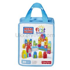 DCH37 MEGA BLOKS Saymayı Öğreniyorum 30lu Blok Torbaları First Builders 1-5 yaş