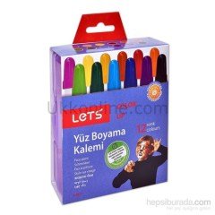 LETS YÜZ BOYAMA KALEMİ ÇEVİRMELİ 12 RENK