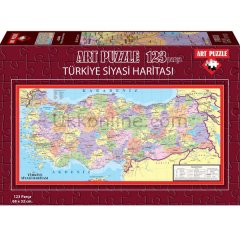 4346/ART 123 prc TÜRKİYE SİYASİ HARİTASI /123 Parça Puzzle