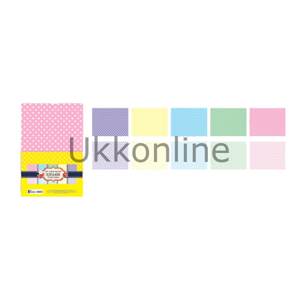 K.COLOR  ÇİFT TARAFLI ELİŞİ KAĞIDI 10 LU NOKTALI