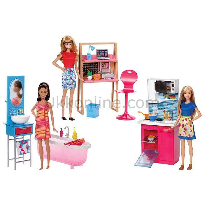 Mattel DVX51 Barbie Bebek ve Oda Setleri