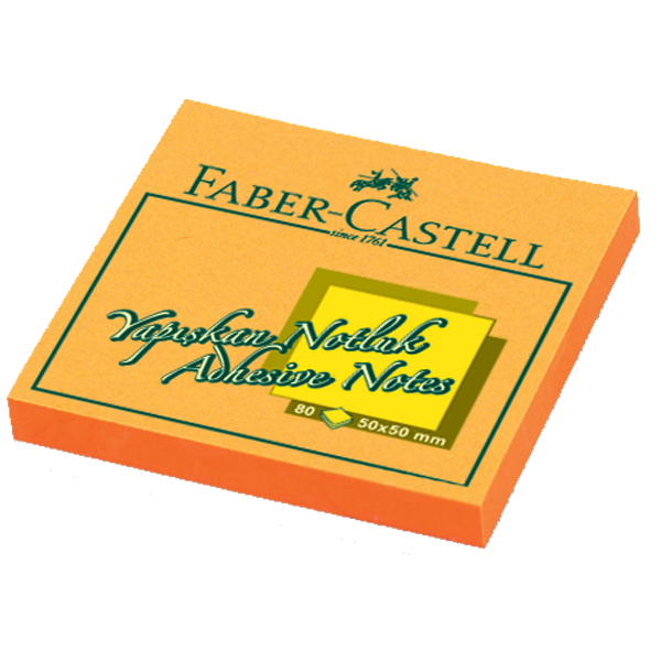 FABER NOT KAĞIT 50-50mm FOSFORLU TURUNCU
