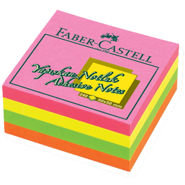 FABER NOT KAĞIT 50-50mm KARIŞIK FOS.4 RENKLİ
