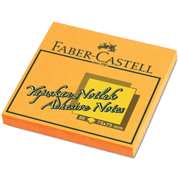 FABER NOT KAĞIT 75-75mm FOSFORLU TURUNCU
