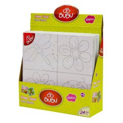 Bu-Bu Taşlı Simli Pullu Tuval Seti 25x25 cm