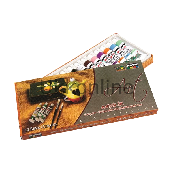 NOVA COLOR AKRİLİK BOYA 12 Lİ TÜP 18 gr
