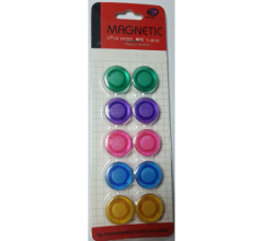 Magnet Orta Boy Oval Şeffaf  5 Renk 10 lu