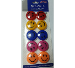 Magnet Gülen Yüz 5 Renk 35 mm 10 lu