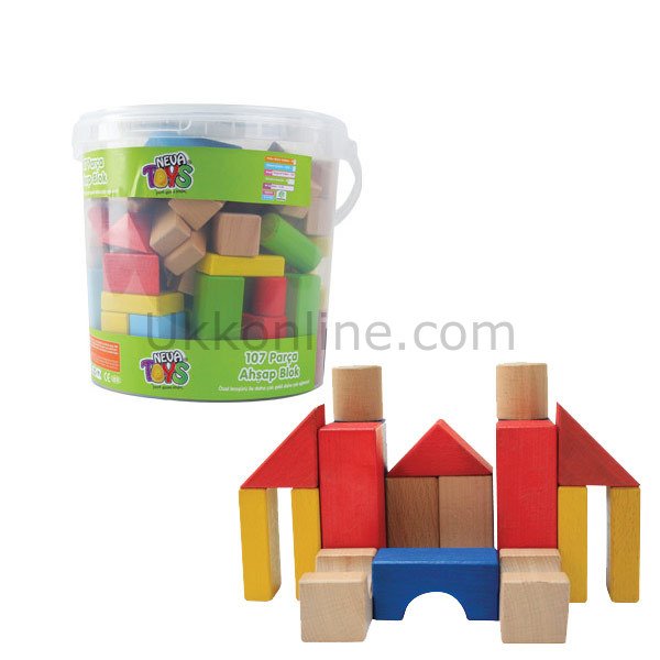 680478 107 PCS AHŞAP BLOK