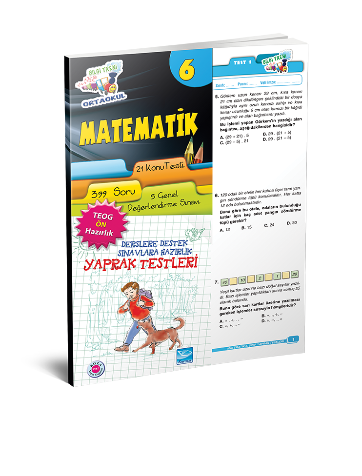 BİLGİ TRENİ YAPRAK TESTLERİ MATEMATİK 6