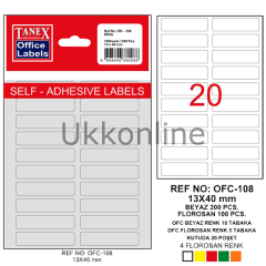 TANEX OFİS ETİKETİ OFC-108 BEYAZ