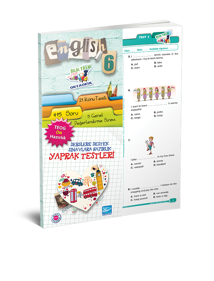 BİLGİ TRENİ YAPRAK TESTLERİ İNGİLİZCE 6