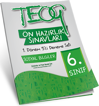 6. Sınıf TEOG Ön Hazırlık Sosyal Bilgiler 5'li Deneme Seti 1