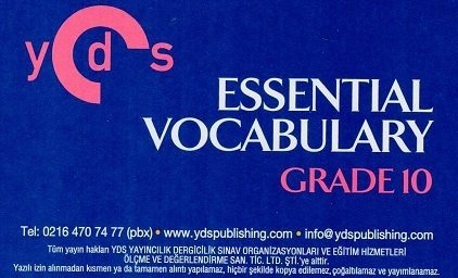 Ydspublishing Yayınları YDS Grade 10 ESSENTIAL VOCABULARY