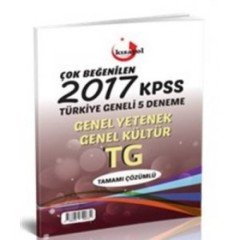 2017 KPSS Genel Yetenek Genel Kültür Türkiye Geneli Tamamı Çözümlü 5 Deneme Kısayol Yayınları