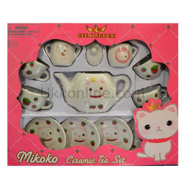 88101/2/4 KUT.13PCS RENK.PORSELEN ÇAY SET