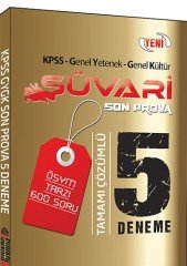 2017 KPSS Genel Yetenek Genel Kültür Son Prova Tamamı Çözümlü 5 Deneme Sınavı Süvari Akademi Yayınları